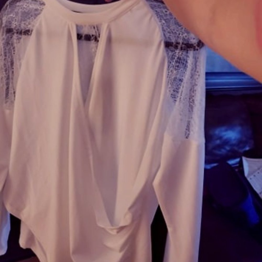 Lace Shoulder Summer Shirt